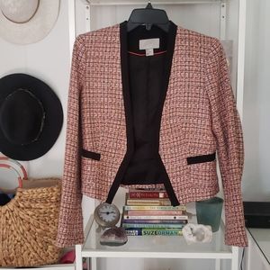 Pink and Black Tweed Blazer